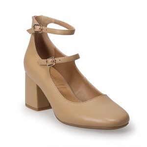 LC Lauren Conrad Bellinaa Women's Double Strap Dress Heels